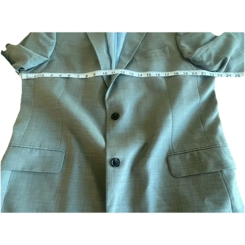 Tommy Hilfiger‎ Blazer Jacket Coat RN 47338 Light Gray Sz 44L 100% Wool